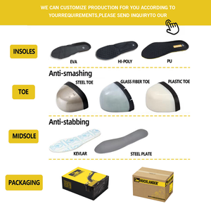 <span class=keywords><strong>Zapatos</strong></span> de Seguridad Rocklander Negros de TPU con Protección para los Pies de Goma EVA, Puntera de Plástico S1P, Antiestáticos, para Trabajo en Fábrica - Product Image 4