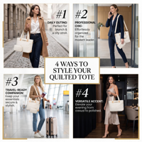 Sac fourre-tout matelassé en nylon personnalisé avec broderie, grand format, pour ordinateur portable 15,6 pouces, sac à main léger pour le travail, sac à main pour les voyages, la salle de sport, le week-end, pour femmes
