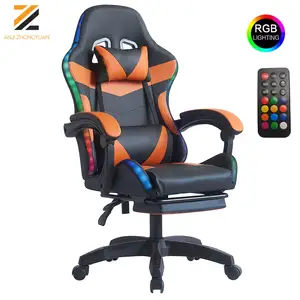 Best Verkopende In Zuid-Amerika Goedkope Houten Gaming Stoel Ergonomie Draaibare Hefmassage Voetsteun