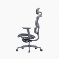 Chaise de bureau ergonomique à dossier haut en maille, chaise de direction avec vérin à gaz et repose-pieds inclinable pour bureau à domicile ou professionnel