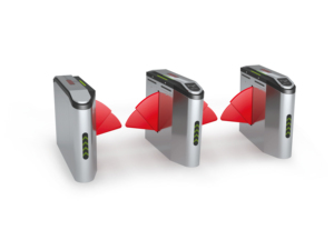 Cổng rào cản bằng thép không gỉ 304 với đầu đọc thẻ RFID Cổng An Ninh ngăn chặn rào cản cho trạm tàu điện ngầm - Product Image 4