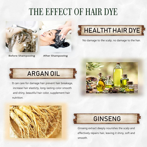 Champú Colorante para el Cabello con Burbujas de Argán Orgánico Natural |   Fórmula Bio 3 en 1 para Plantas, Coloración Rápida y Efectiva, Suave para el Cuero Cabelludo, Negro - Product Image 2