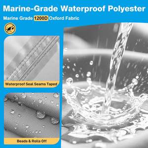 Telo Copribarca 17-19 Piedi, Telo Copribarca 300D per Bass Boat, Telo Copribarca Impermeabile Resistente con Copertura Motore - Product Image 4