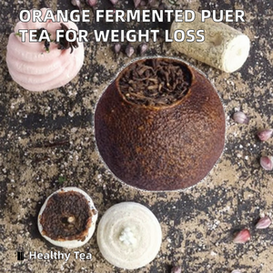 Thé Pu-erh Fermenté Aromatisé à l'Orange, Comprimé, en Sachet, pour la Santé et la Perte de Poids, Boîte de Sachets de Thé Pu-erh aux Fruits Délicieux, Efficace pour la Perte de Poids, Qualité Supérieure - Product Image 1