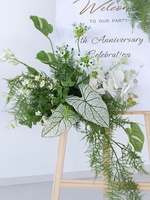 Tableaux décoratifs en tissu de soie de style européen, de haute qualité, durables, sur le thème de la forêt, pour arrangements floraux artificiels
