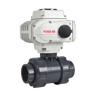 Válvula de Bola de UPVC de 2 Pulgadas DN50 de Paso Completo con Actuador de Agua DC24V, Conexión Real, Soporte OEM - Product Image 1