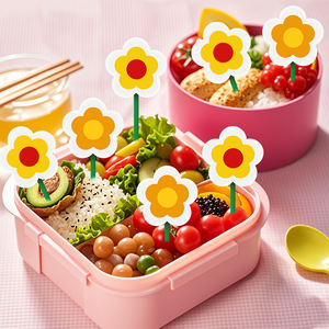 Unik Makanan Karakter Buah lindo sol flor dibujos animados Garpu Tusukan Bekal Sekolah Bento Dengan logotipo personalizado Cocok Untuk Party - Product Image 1