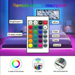 ชุดไฟ LED แถบสี RGB 5050 แรงดันต่ำ 5V พร้อมรีโมทบลูทูธ 24 ปุ่ม ควบคุมการเปลี่ยนสี กันน้ำ ชุดไฟตกแต่งสร้างบรรยากาศ - Product Image 6
