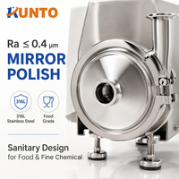 Pompe centrifuge sanitaire à entraînement magnétique SS316L 30m³/h 80m sans joint pour transfert de jus et de boissons de qualité alimentaire Tri-clamp CE OEM
