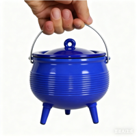 Mini chaudron en fonte noir personnalisable pour la cuisine, les aliments et les pique-niques, fabrication OEM