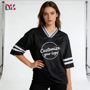 Maillot de sport décontracté <span class=keywords><strong>pour</strong></span> <span class=keywords><strong>femme</strong></span>, collection 2026, col en V, manches courtes, respirant, anti-UV, imprimé, maille tricotée, écologique, personnalisable - Product Image 1
