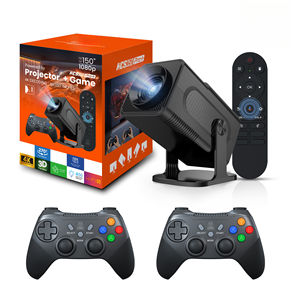 ZOKU ポータブルプロジェクター HCS350PRO+ 有線デュアルコントローラー HD 4K 450ANSI <span class=keywords><strong>TV</strong></span>ゲームコンソール マルチプレイヤー対応 ブラック 1GBメモリ - Product Image 1