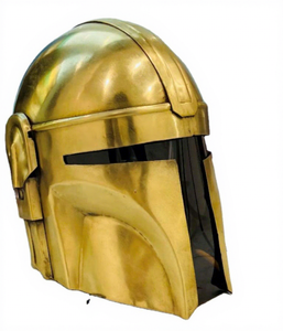 หมวกกันน็อค Mandalorian รุ่น SW ชุดเข็มขัดเกราะเหล็กอ่อนหมวกกันน็อคยุคกลางสำหรับฮาโลวีนคอสเพลย์เครื่องแต่งกายละครบทบาทการเล่น - Product Image 1