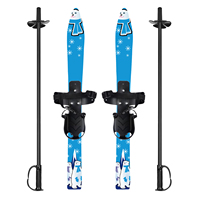 25/26 nouveaux produits de ski en plastique pour sports de neige d'hiver pour enfants enfants avec bâtons et fixations
