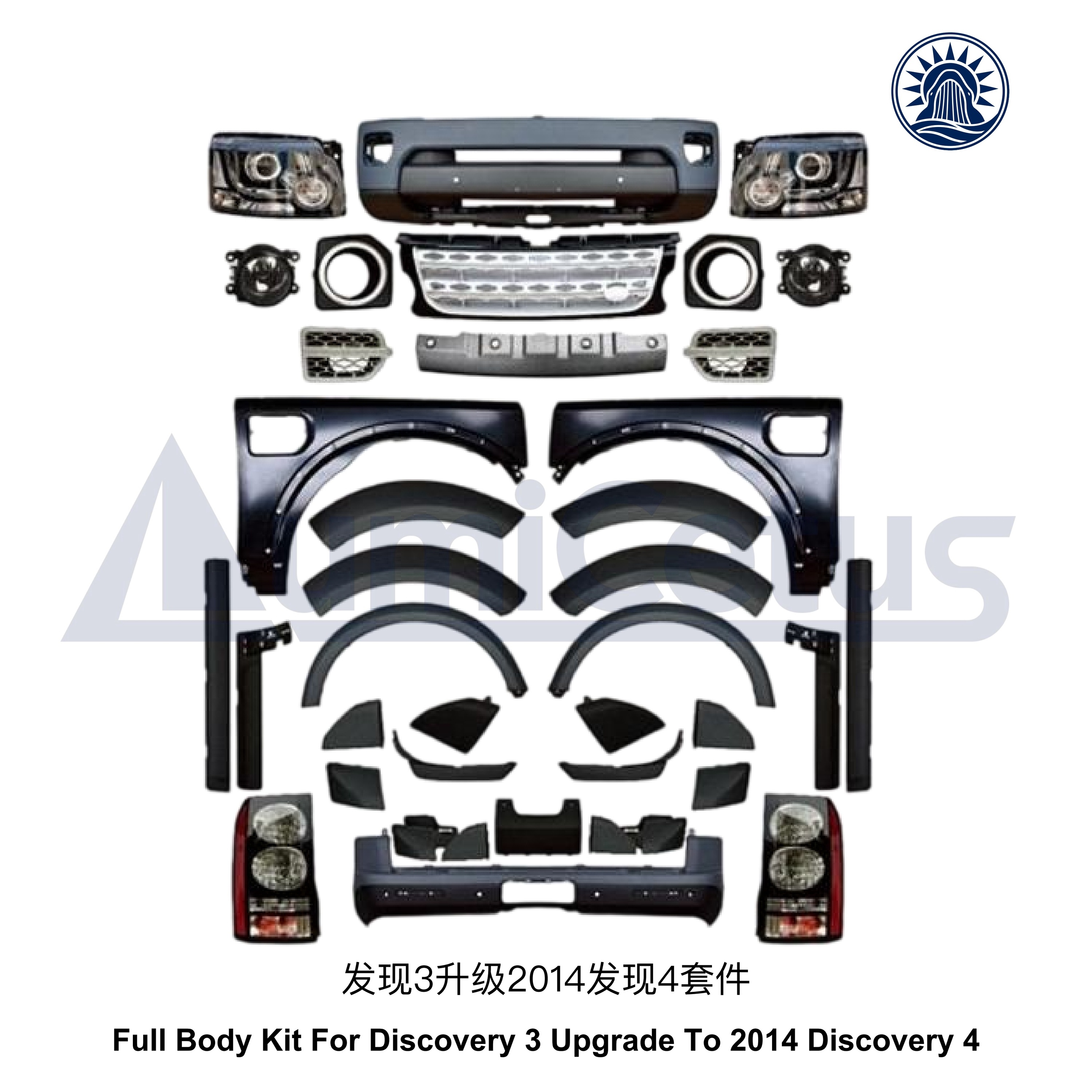 Kit carrosserie complet pour Discovery 3, mise à niveau vers Discovery 4 2014