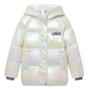 Jaket bulu angsa bayi anak-anak, jaket mantel bulu angsa hangat tebal musim dingin 2024 untuk anak perempuan