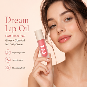 Gloss à lèvres rose léger K-Beauty, nourrit les lèvres sèches, lisse la texture, non collant, végan, plusieurs couleurs, huile à lèvres vitamine E Dream - Product Image 1