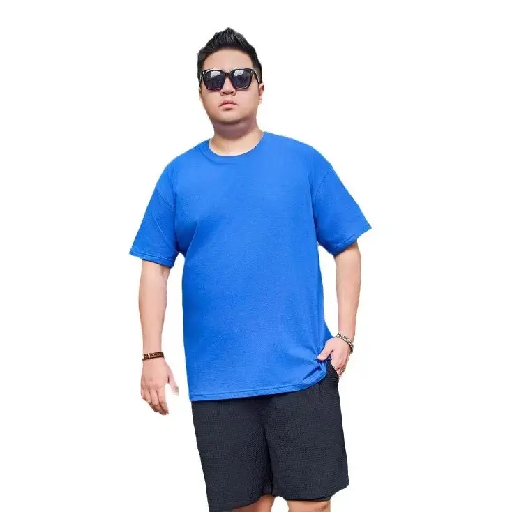 2024ヘビーウェイトオーバーサイズプラスサイズの男性用大きくて背の高いTシャツプリントカスタム高品質のプレーンTシャツ大きいサイズの男性用Tシャツ