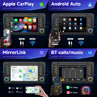 Autoradio MP5 BQCC 7 pouces avec Carplay, écran tactile IPS AHD, lecteur multimédia pour Audi A3/S3/RS3 2003-2012