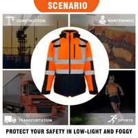 ZUJA OEM EN ISO 20471 Zertifizierte Reflex-Softshell-Arbeitsjacke mit mehreren Taschen für Herren