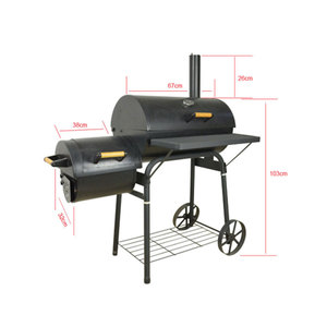 Parrilla de barbacoa de carbón negro personalizada para restaurantes Ahumador comercial de gemelos compensados con material de acero al carbono y hierro - Product Image 2