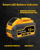 Batterie de remplacement pour perceuse sans fil 20V MAX Premium Lithium-Ion 12Ah pour Dewalt DCB609
