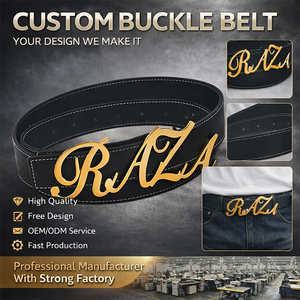 Fibbia per <span class=keywords><strong>Cintura</strong></span> Personalizzata con Nome in Caratteri Scritti, in Acciaio Inossidabile Placcato Oro, Fibbie in Metallo per Uomo e Donna, Gioielli Personalizzati per Cinture - Product Image 1