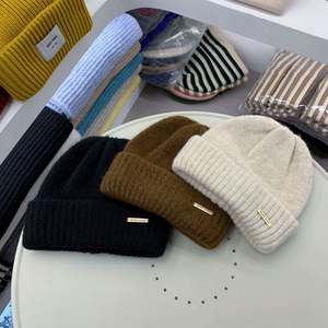 Gorro de Cachemira de Alta Calidad con Diseño de Calavera, Estilo Holgado, Mezcla de Lana Personalizada con Logotipo Metálico Bordado en 3D, Ecológico - Product Image 4