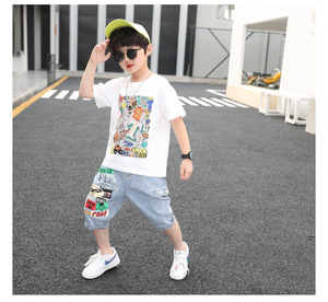 Vestiti Casual estivi per bambini Patchwork Color Boy Clothes 7 anni Cotton <span class=keywords><strong>Boys</strong></span> <span class=keywords><strong>Clothing</strong></span> Sets Fashion 2023 - Product Image 6