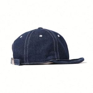 Vintage Duck Tongue Soft Top Baseball Cap Denim Soft Short Brim Solid Color Baseball Cap <b>Hats</b> - Product Image 5