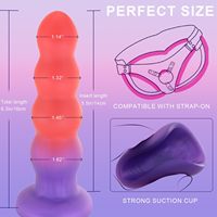 6,3'' Medizinisches Silikon Analplug Dildo mit Realistischem Gefühl Starker Saugnapf Freihändiges Spiel 100% Wasserdichter Masturbator