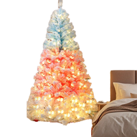 150cm PVC Bunte Künstliche Weihnachtsbäume mit Warmweißem LED-Licht für Weihnachtsdekoration