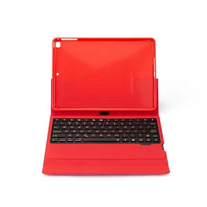 Custodia per tastiera senza fili retroilluminata con tastiera in pelle di colore rosso per iPad 6 ° 9.7 pollici