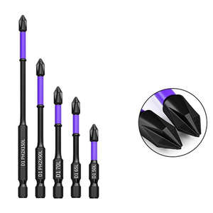 Jeu de tournevis magnétiques D1 Ph2x150L 70L 65L 50L, embouts pour visseuse à chocs, pour outils de jardinage et d'extérieur - Product Image 1