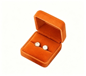 Caja de lujo de gamuza para pendientes con bisagras, estuche de embalaje de joyería personalizado con logo, pequeña caja de regalo, venta directa de fabricante al por mayor - Product Image 5