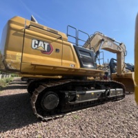 Excavatrice sur chenilles Caterpillar Cat374 d'occasion en excellent état, 73 tonnes, pompe moteur, godet de 5,0 m³, entièrement entretenue, grande excavatrice