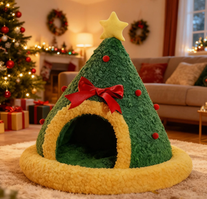 Meiweipet Cute Winter Triangular Faux Fur Removable <strong>Pet</strong> <strong>Bed</strong> for Small Animals Soft Plush Design for Cats &amp; Dogs - Product Image 4