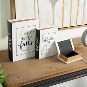 Wooden decorative <b>box</b>, imitation <b>book</b>-style storage <b>box</b>, customizable according to customer needs - Product Image 2