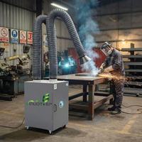 Extracteur de fumée double station 2,2 kW, purificateur de fumée à double bras pour le brasage