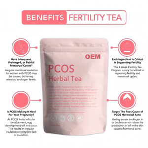 Té Herbal PCOS OEM para Apoyo a la Fertilidad y la Ovulación - Mezcla de Jengibre, Menta y Ortiga, Equilibrio Hormonal - Product Image 4