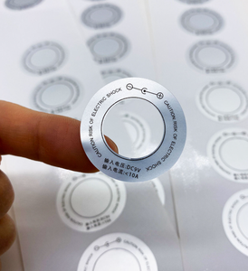 Customized Guodi Brand <strong>Silver</strong>-chromium Glossy PET Adhesive Sticker Matte <strong>Silver</strong> Brushed Waterproof Digital <strong>Printing</strong> for Pet Use - Product Image 1