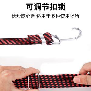 Nylon Bicycle <b>Tie</b> <b>Down</b> Rope 1M Metal Buckle Hook Luggage Bundling <b>Strap</b> For Motorcycle Saddlebags Upgrade - Product Image 2