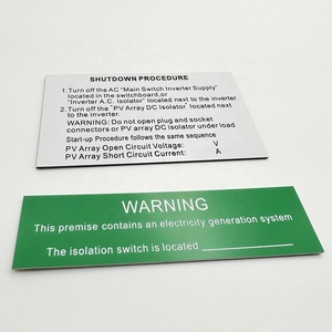 Custom Solar Label Laser Engraving ABS Label Photovoltaic Warning Label - Product Image 6