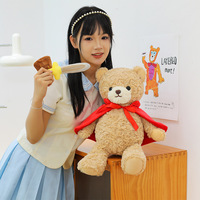 Nouveau ours en peluche ours poupée pour anniversaire d'enfants brodé dormir étreindre bébé en peluche soulagement du Stress jouet en peluche