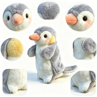 Marionnette de pingouin en peluche super douce en coton PP, personnalisable, pour marque OEM/ODM, prix d'usine, unisexe, tailles 11-30 cm