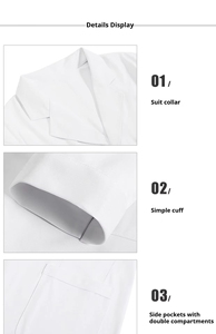 Fabricante Ofrece Bata Blanca para Personal de Laboratorio Resistente a la Abrasión, Antiestática, de Secado Rápido y Resistente a las Arrugas - Product Image 3