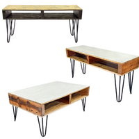 Pieds de table basse en métal géométrique, créatifs et modernes