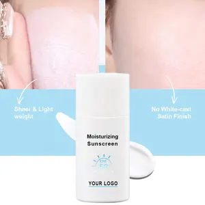 Private Label Moisturizer Sunscreen Use All Skin Tones SPF 50 UVA UVB Protection Sheer Sunscreen Cream