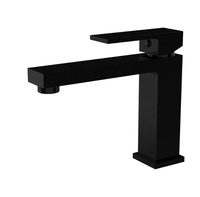 Robinet à poignée unique en acier inoxydable 304 Robinet d'eau chaude et froide pour cuisine, salle de bain, lavabo noir