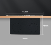 Prise de sol dorée BS 250V UK 13A avec câble de 1,5 m, 2 prises, 1x USB-A, 1x USB-C, auto-mise à la terre, en laiton, IP44, escamotable, CE